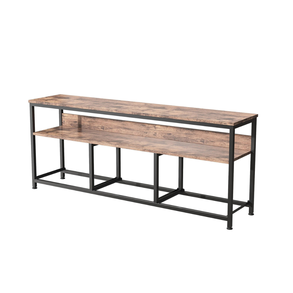 TV-stand - LED-verlichting - Stalen Frame - Met Verstelbare Voetjes
