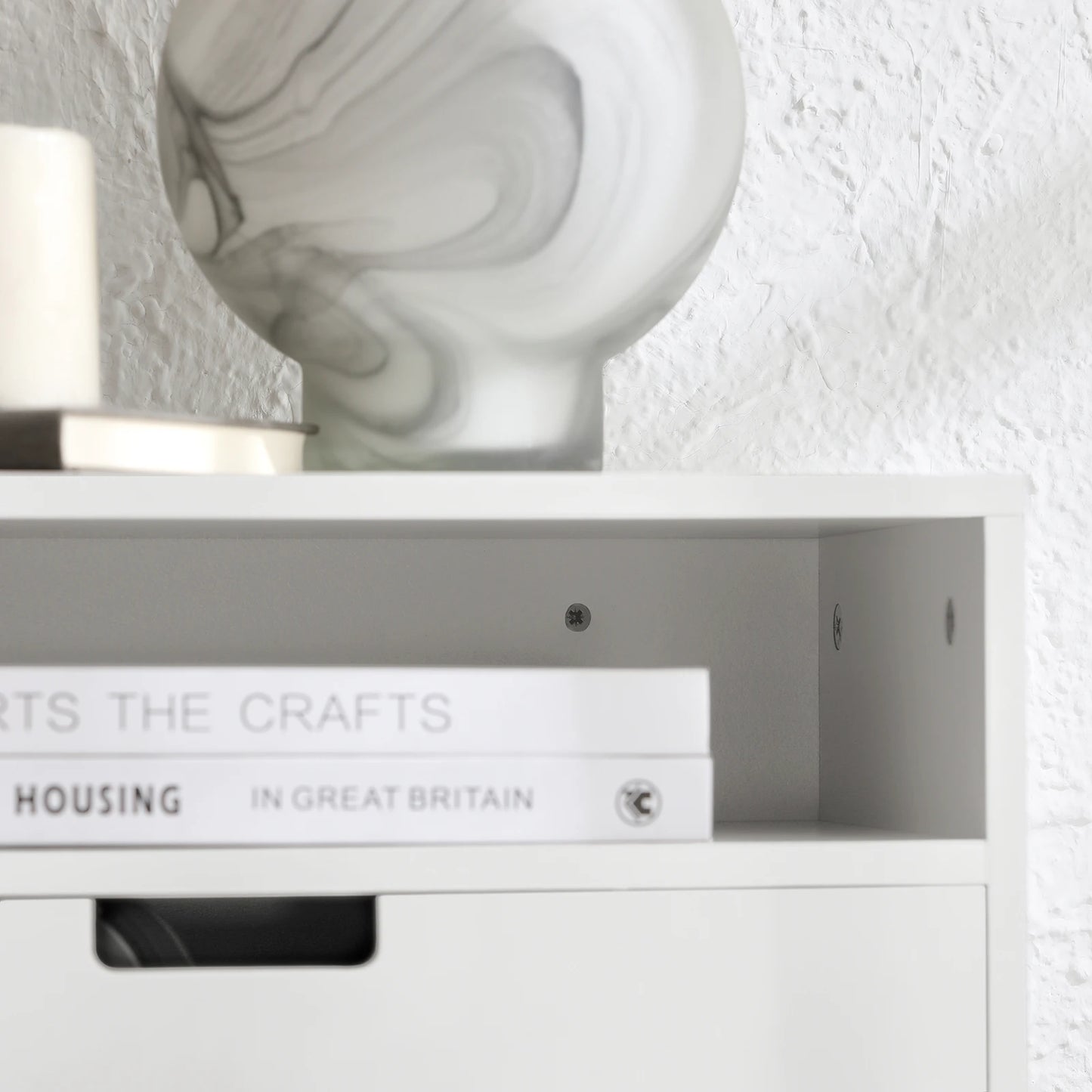SoBuy NKD03-W bedside table hanging nightstand Floating bedside tray hanging night shelf mobile phone hover rack