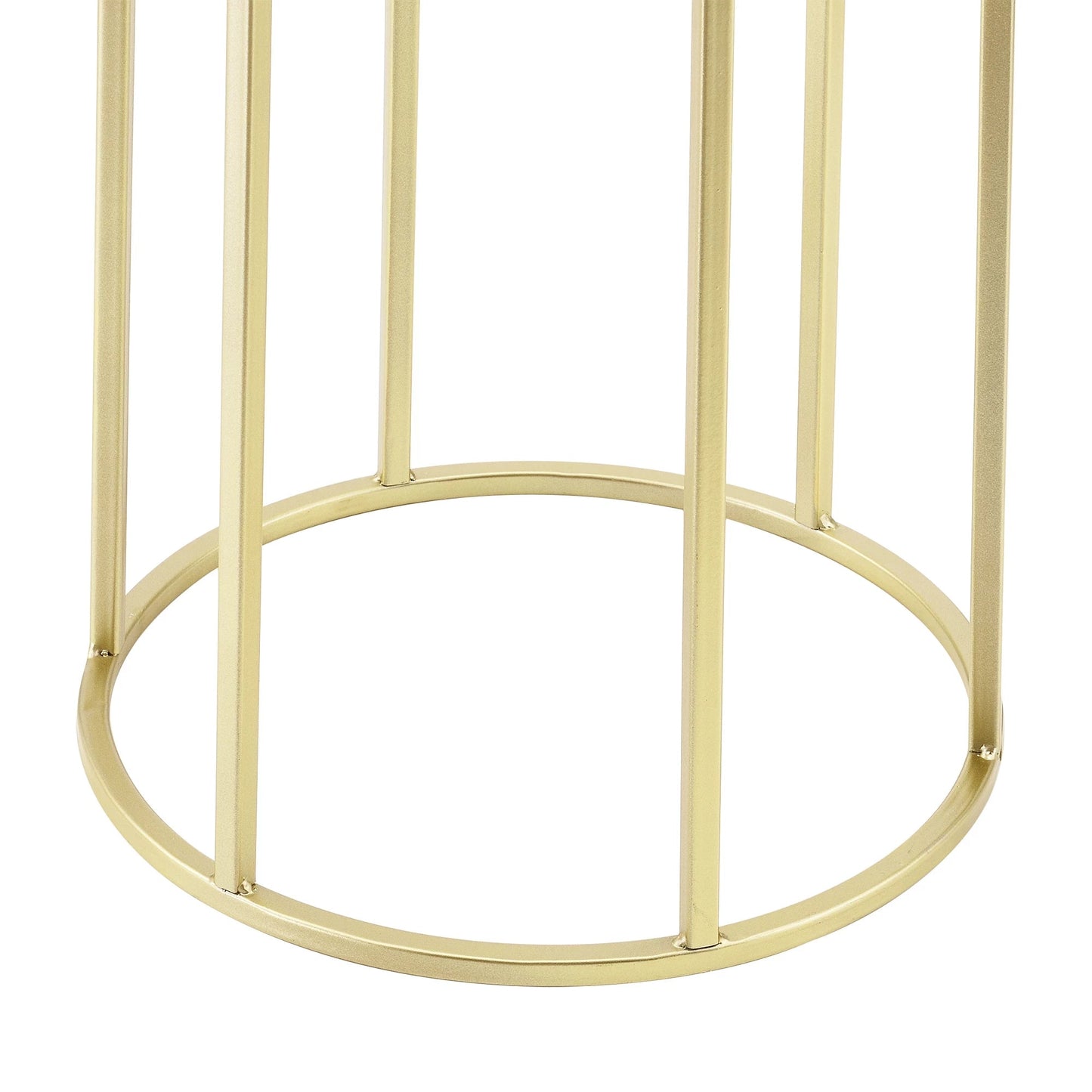 In And OutdoorMatch Bloempot Krista - Op Standaard - Metaal - Set van 2 - Zwart en Goudkleurig - Stijlvol Design Flowerpot