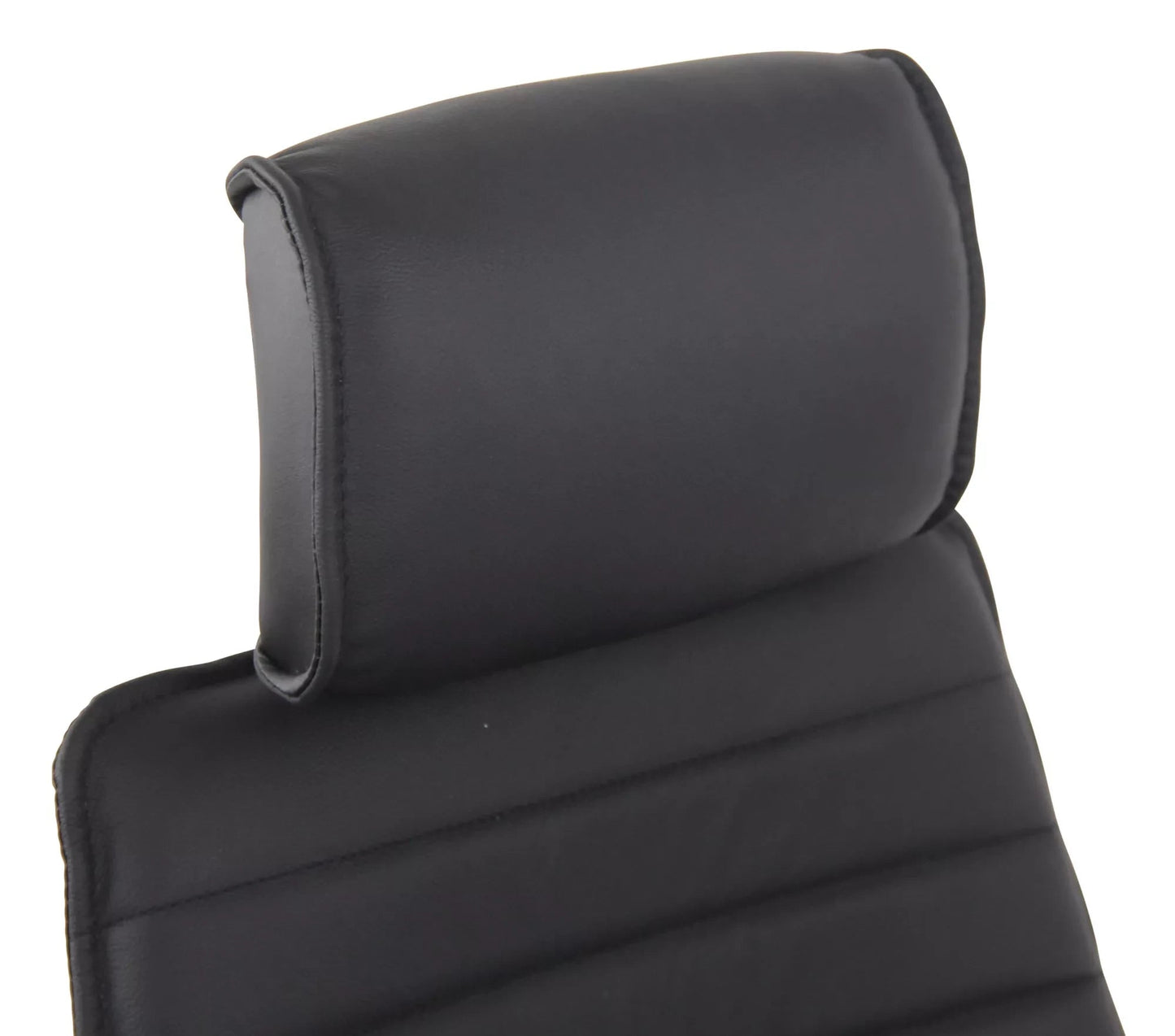 In And OutdoorMatch Bureaustoel Emie - echt leer - Zwart - Ergonomisch - 50x45x128cm Hoogte Verstelbaar - Zithoogte 46 - 57cm - Deluxe Bureaustoel