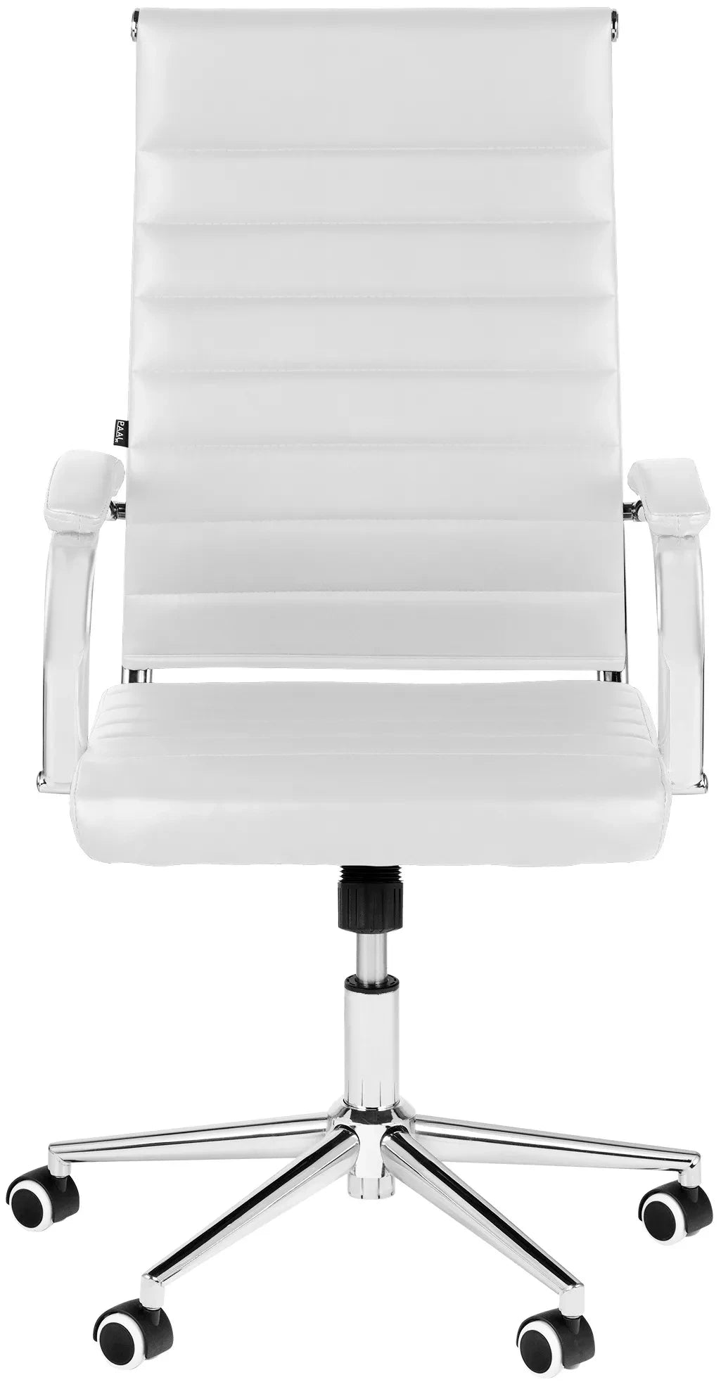 In And OutdoorMatch Bureaustoel Hortense - Wit kunstleer - Met Rugleuning en Armleuning - In hoogte verstelbaar - Ergonomisch - 49x49x112cm Bureaustoel