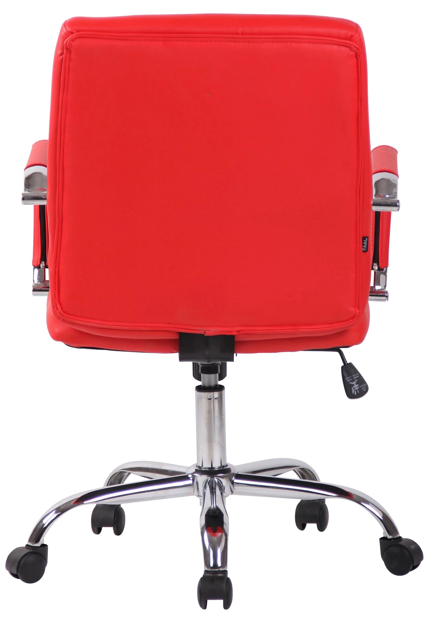 In And OutdoorMatch Bureaustoel Virginia - Kunstleer - Rood - Gewatteerde zitting - Metalen frame - Verstelbare zitting - Exclusieve look Bureaustoel