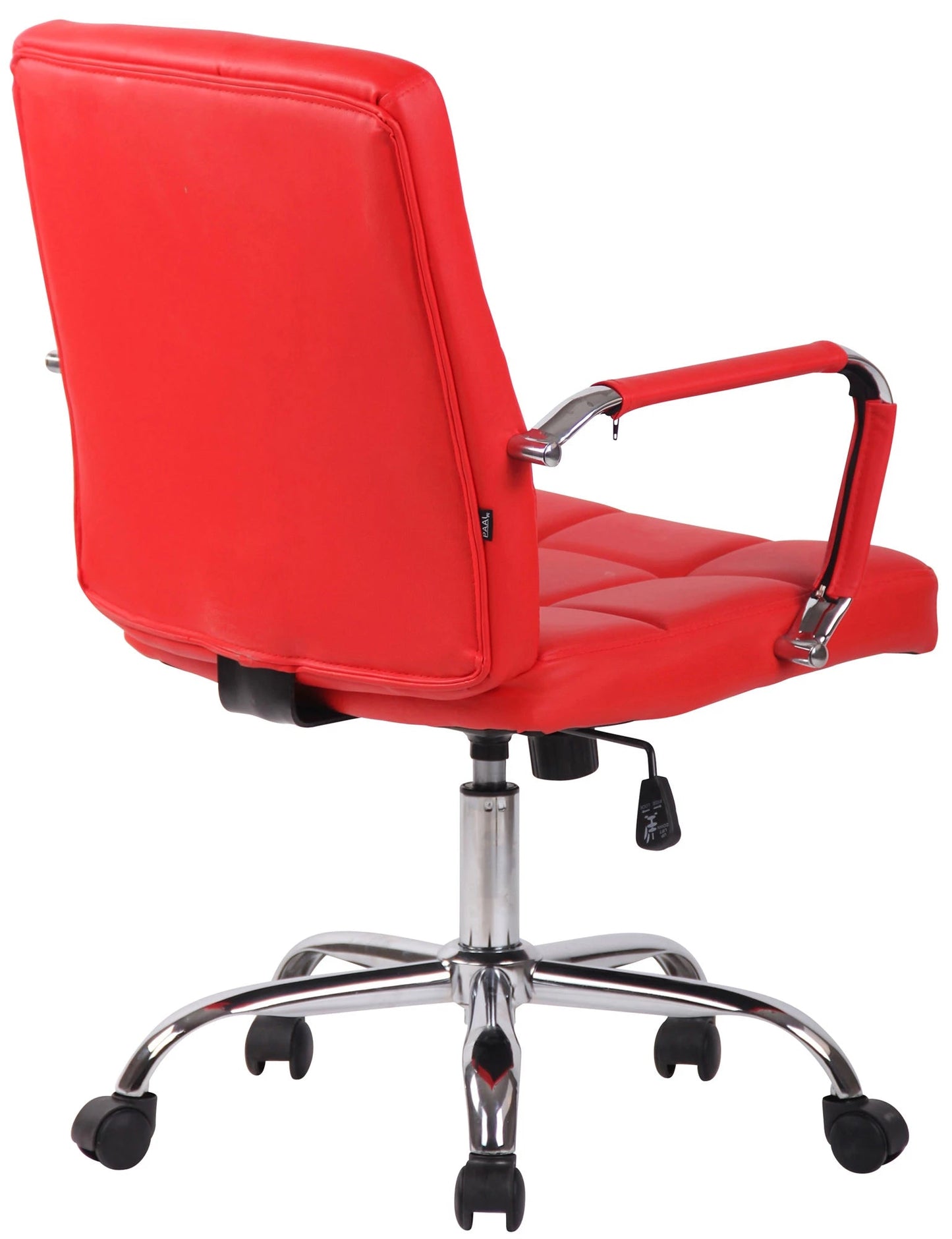 In And OutdoorMatch Bureaustoel Virginia - Kunstleer - Rood - Gewatteerde zitting - Metalen frame - Verstelbare zitting - Exclusieve look Bureaustoel