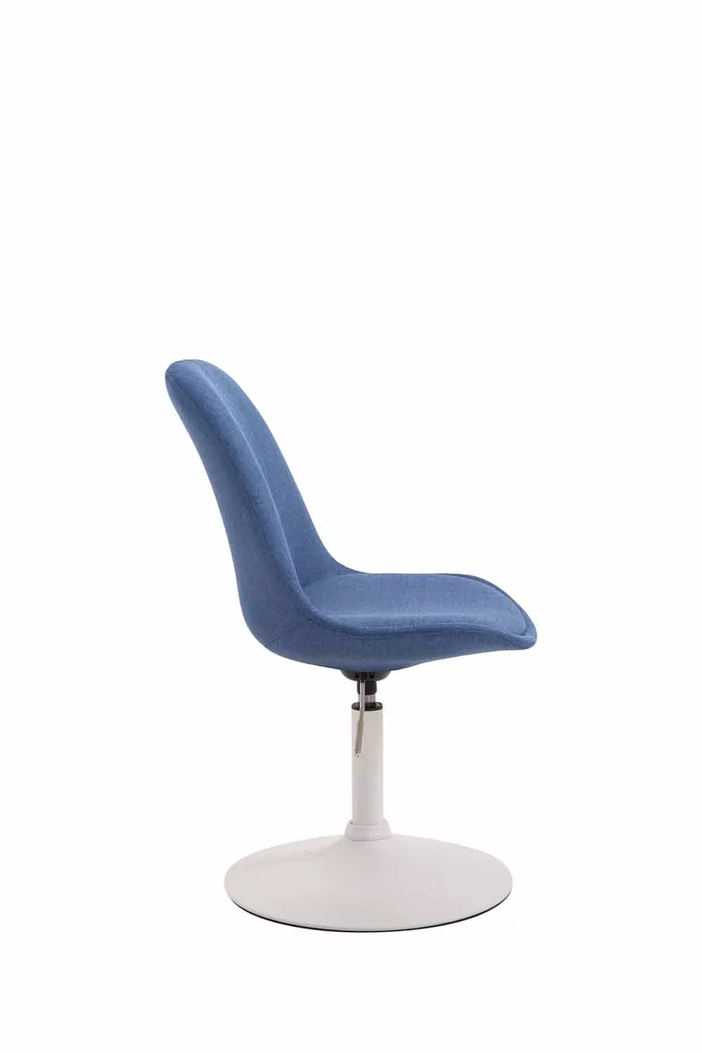 In And OutdoorMatch Design Eetkamerstoel Kianna - Blauw - Zonder armleuning - Met rugleuning - Set van 1 - Woonkamerstoelen - Keukenstoelen - 100% polyurethaan Barkrukken / hocker