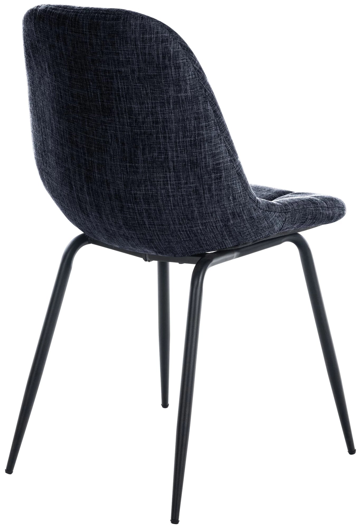 In And OutdoorMatch Eetkamerstoel Dianne - Zwart - Stof - Hoge kwaliteit bekleding - Minimalistische Eetkamerstoel - Klassieke look Eetkamerstoel
