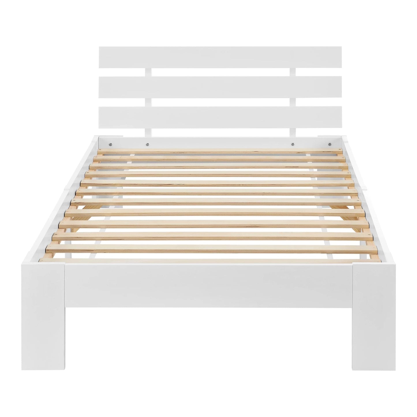 In And OutdoorMatch Houten Bed Evert - Grenen - Met Bedbodem - 90x200 cm - Wit - Snelle Montage Eén persoon slapen