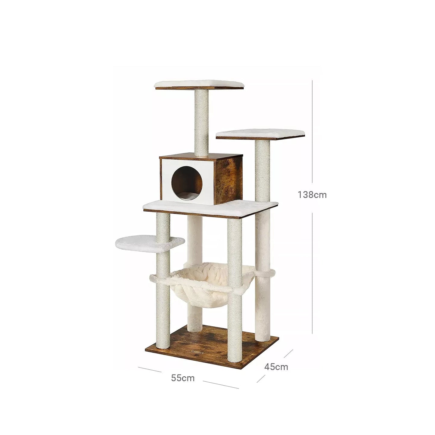 In And OutdoorMatch Krabpaal Shaylee - Krabpaal - Kattenmeubel - Modern - Vintage Bruin - Beige Krabpaal