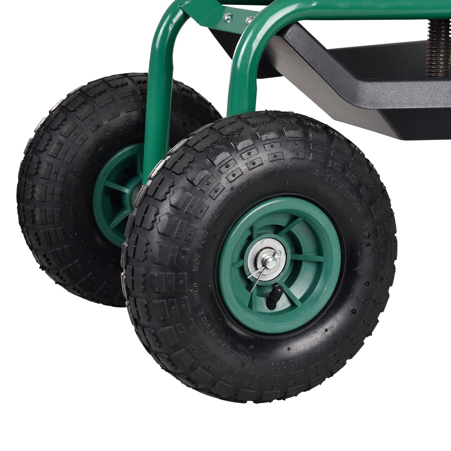 In And OutdoorMatch Tuinkruk German - Met Wielen - Mobiele Kruk - 81x445x54 cm - Staal - Voor tuinieren Garden Chair