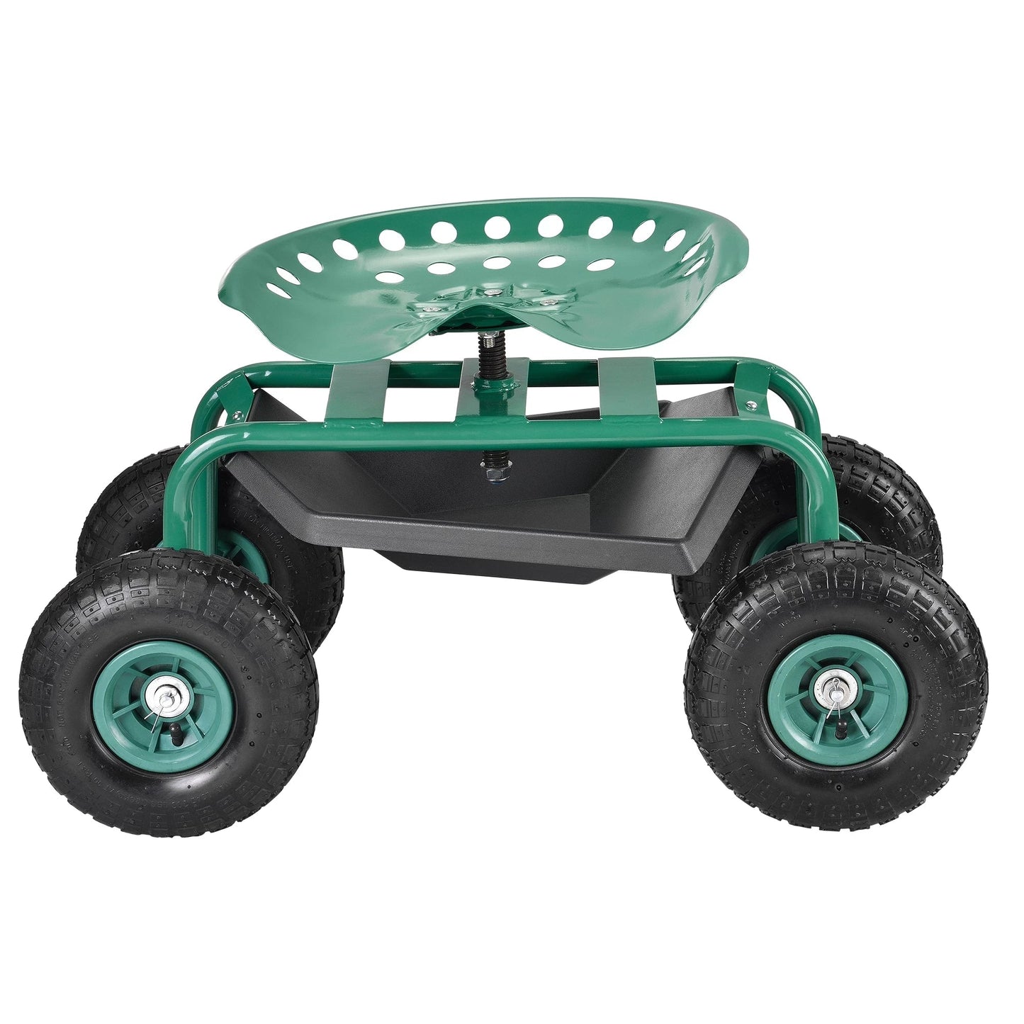 In And OutdoorMatch Tuinkruk German - Met Wielen - Mobiele Kruk - 81x445x54 cm - Staal - Voor tuinieren Garden Chair