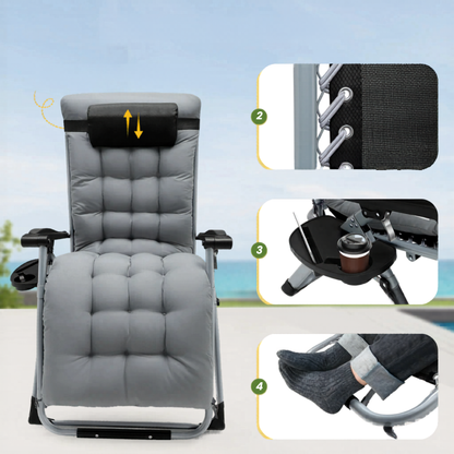 Anti-Gravity Loungestoel - Verstelbaar - Zwart