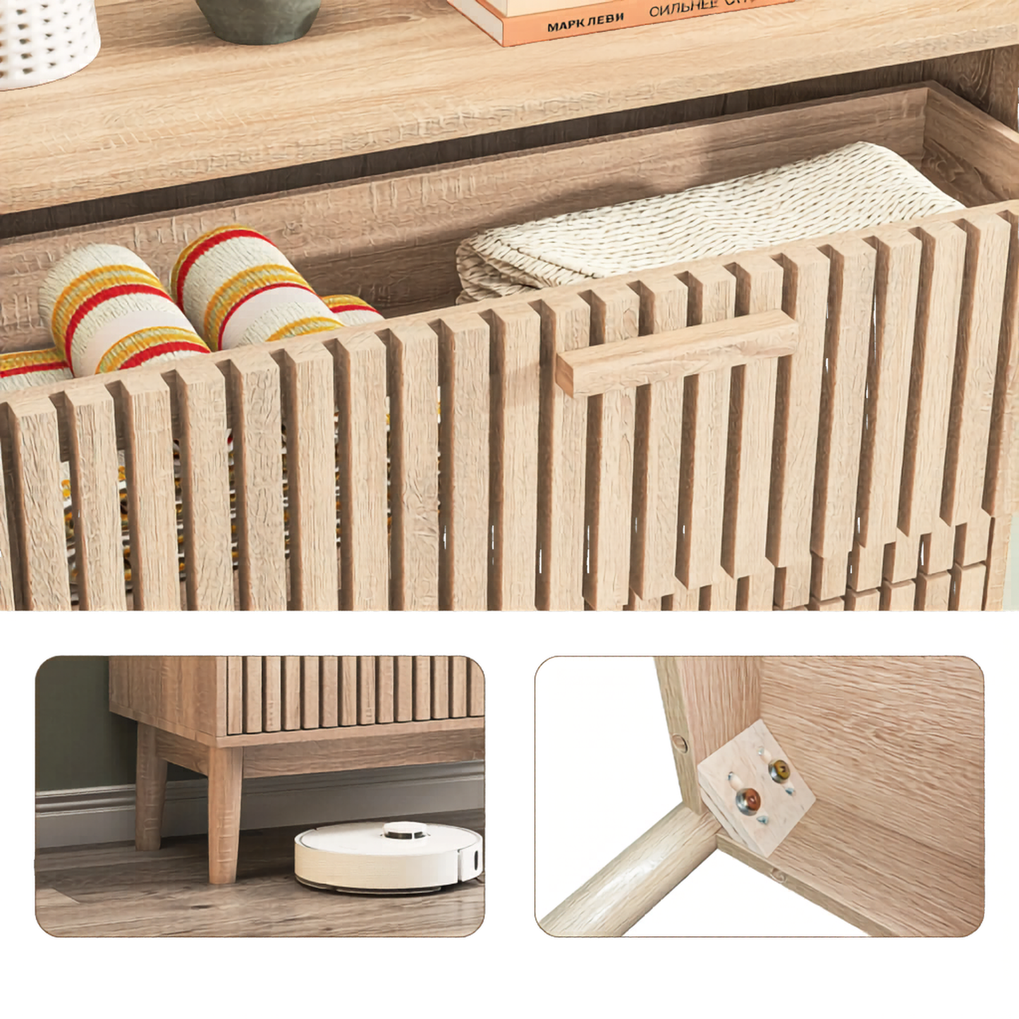 Dressoir - 4 Lades - Natuurlijk hout