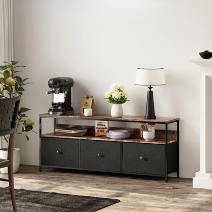 TV-stand - LED-verlichting - Stalen Frame - Met Verstelbare Voetjes