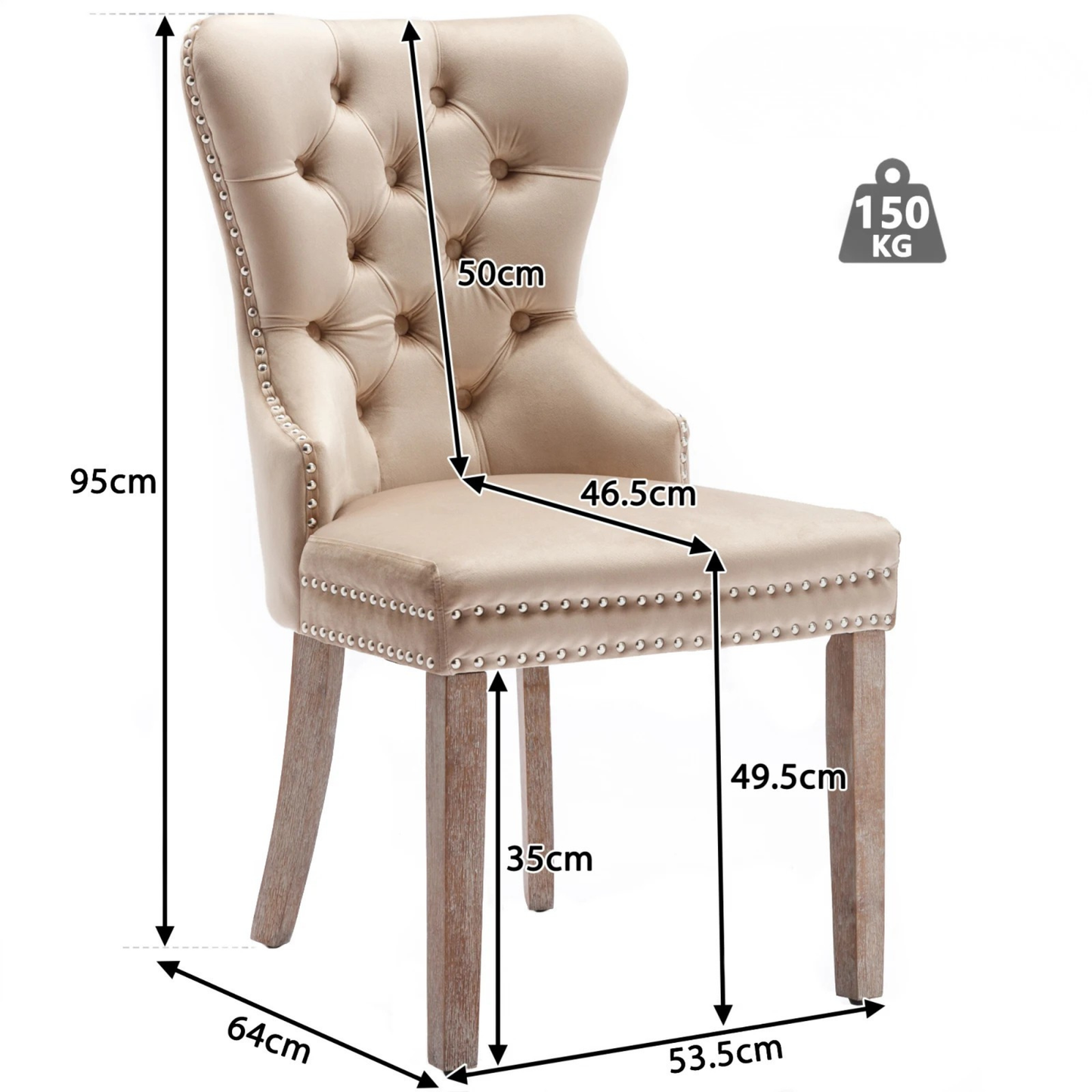 Kunstleer Eetkamerstoelen - Set van 2 - Beige