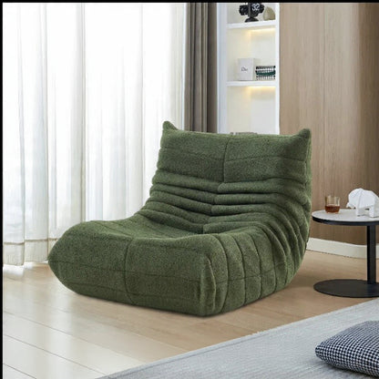 Lounge Slaapstoel - Zachte Bekleding, Ergonomisch Design, 86 × 65 × 75 cm - Beige, Groen of Rood