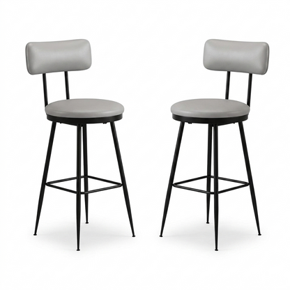 Kunstleren Barstoelen - 2 stuks - Donkergrijs