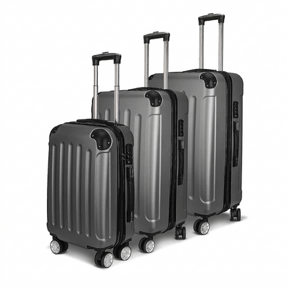 Hard-Shell Koffer Set - Donkergrijs - 3 Delen