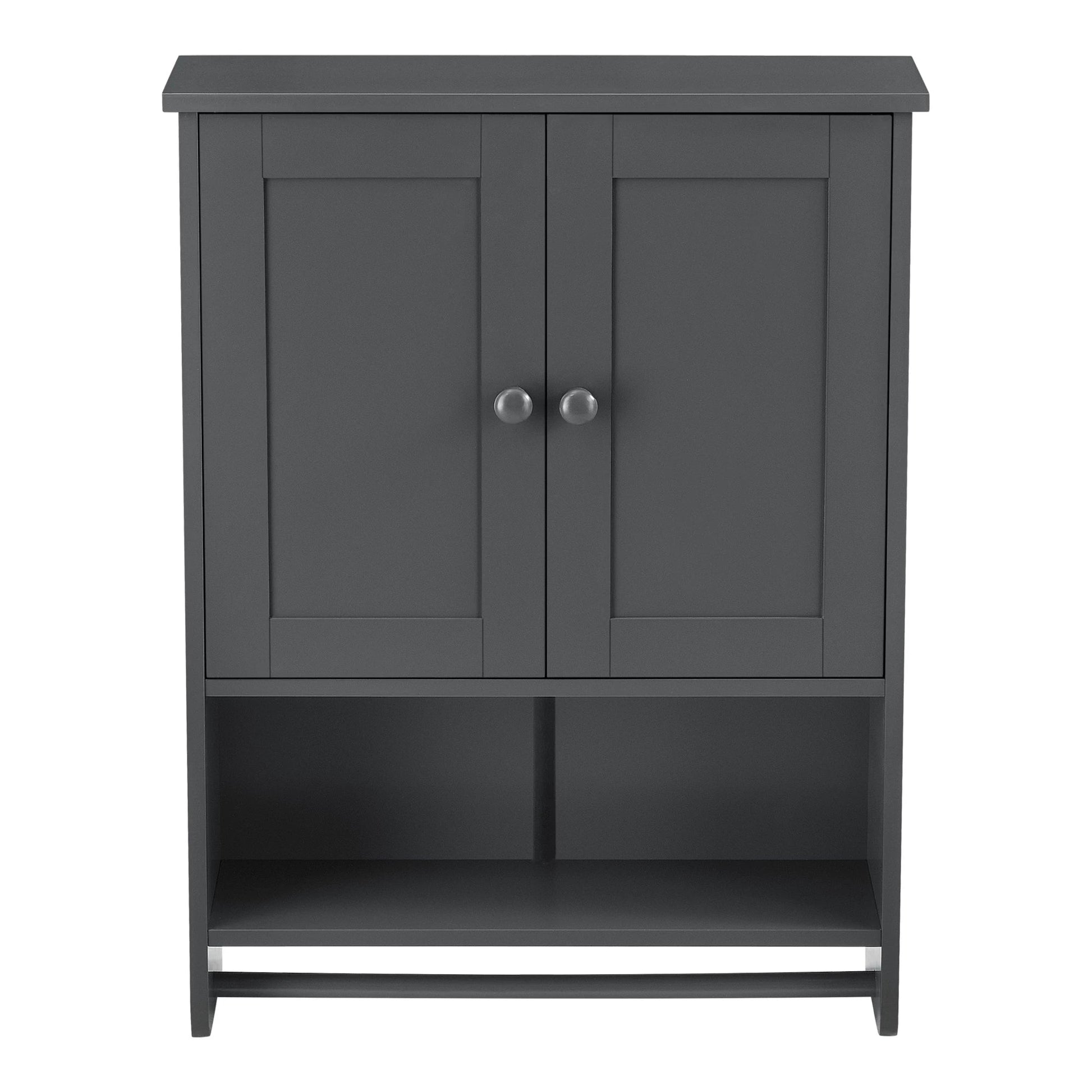 In And OutdoorMatch Badkamermeubel Arvel - Voor Wandmontage - 65x48,7x14,5 cm - Donkergrijs - MDF - Stijlvol Design Badkamerkast