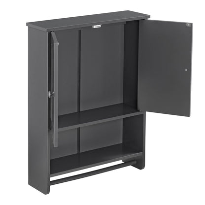 In And OutdoorMatch Badkamermeubel Arvel - Voor Wandmontage - 65x48,7x14,5 cm - Donkergrijs - MDF - Stijlvol Design Badkamerkast