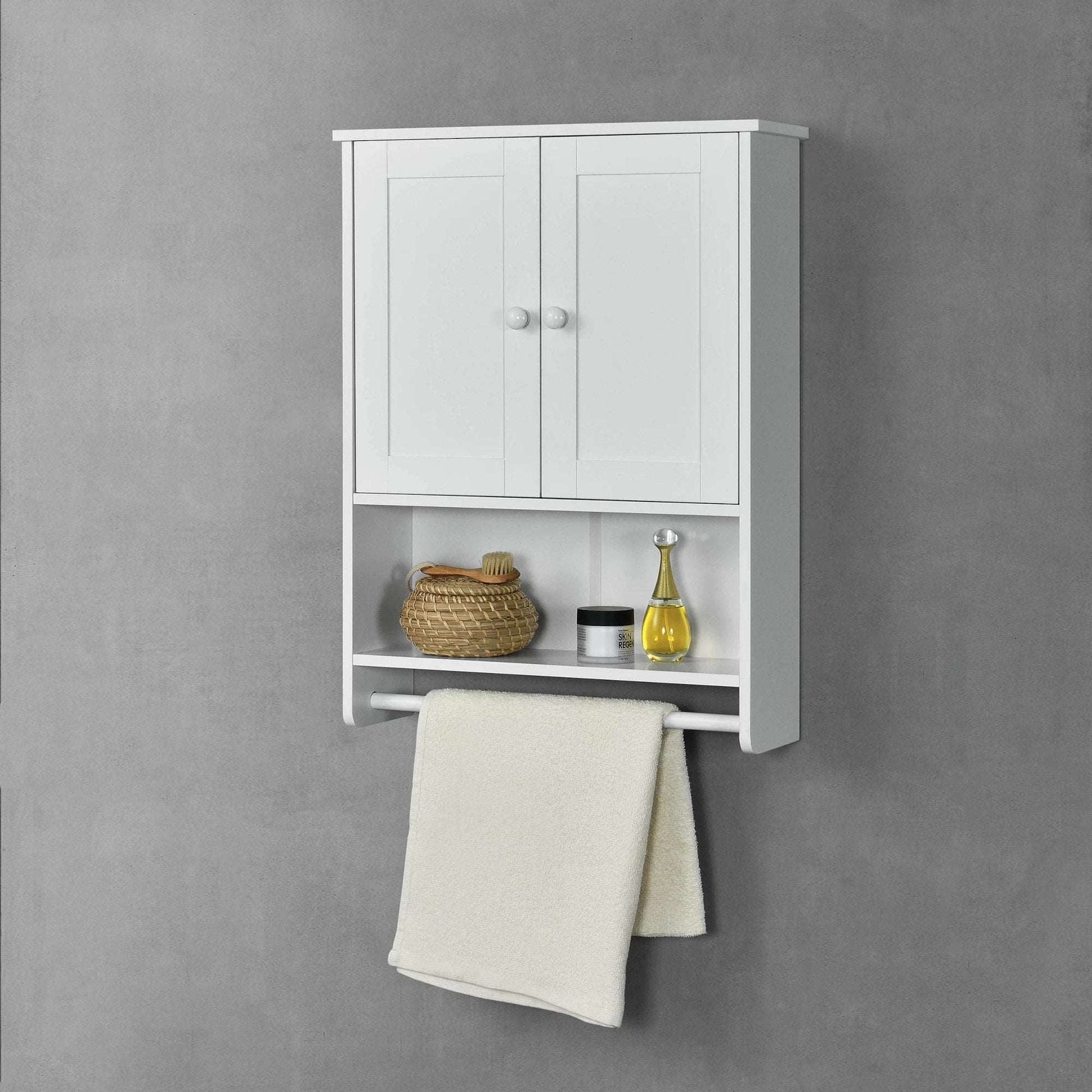 In And OutdoorMatch Badkamermeubel Bette - Voor Wandmontage - 65x48,7x14,5 cm - Wit - MDF - Stijlvol Design Badkamerkast