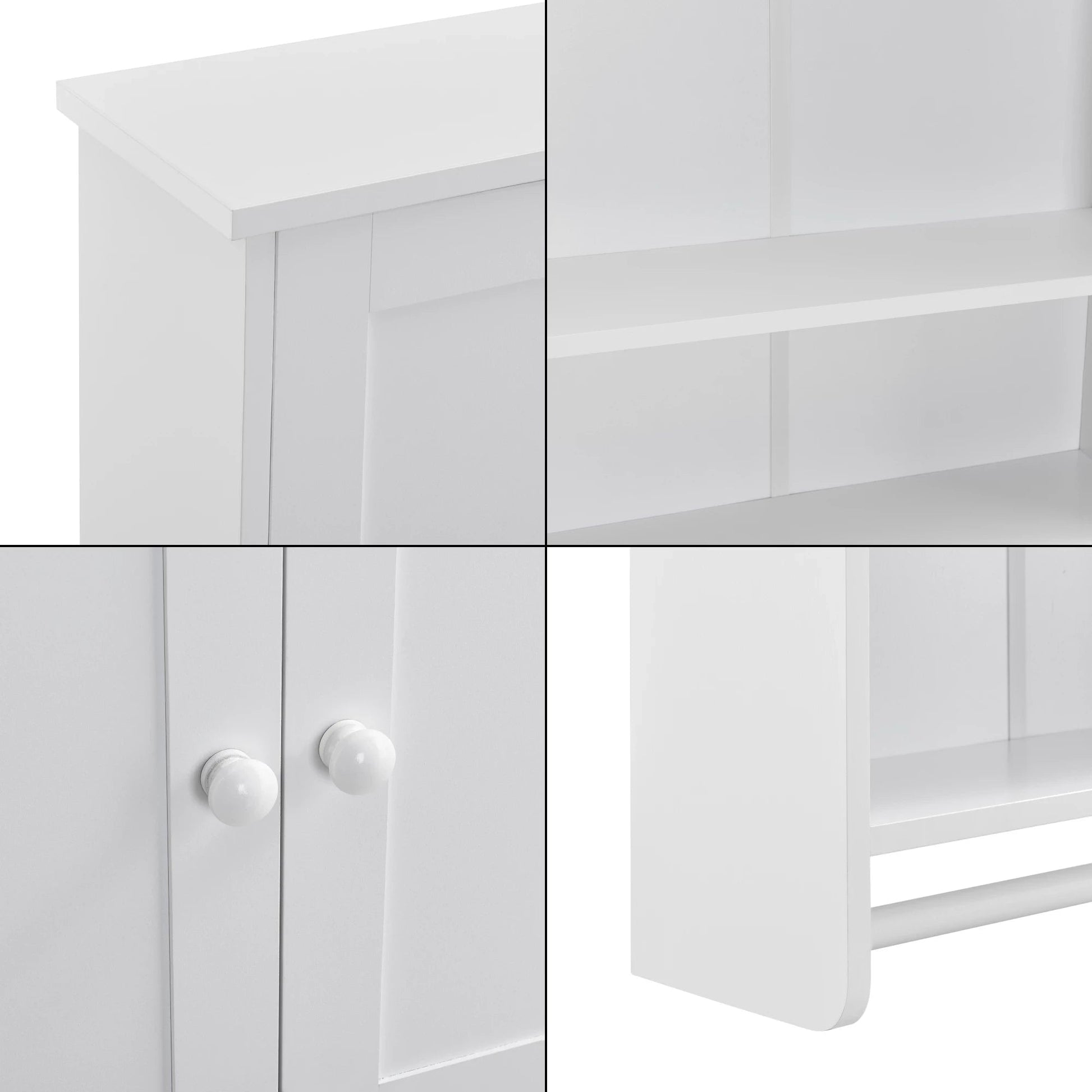 In And OutdoorMatch Badkamermeubel Bette - Voor Wandmontage - 65x48,7x14,5 cm - Wit - MDF - Stijlvol Design Badkamerkast