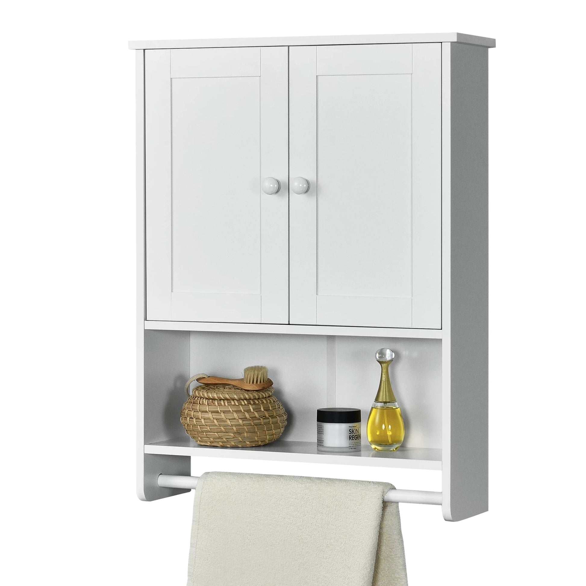 In And OutdoorMatch Badkamermeubel Bette - Voor Wandmontage - 65x48,7x14,5 cm - Wit - MDF - Stijlvol Design Badkamerkast