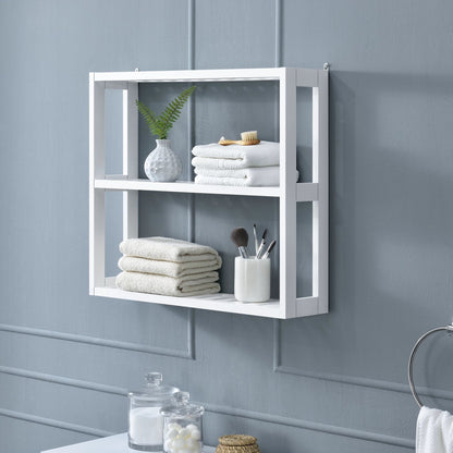 In And OutdoorMatch Badkamerrek Laverna - Wandmontage - MDF - 54x15x60 cm - Wit - Modern Design Badkamerkast
