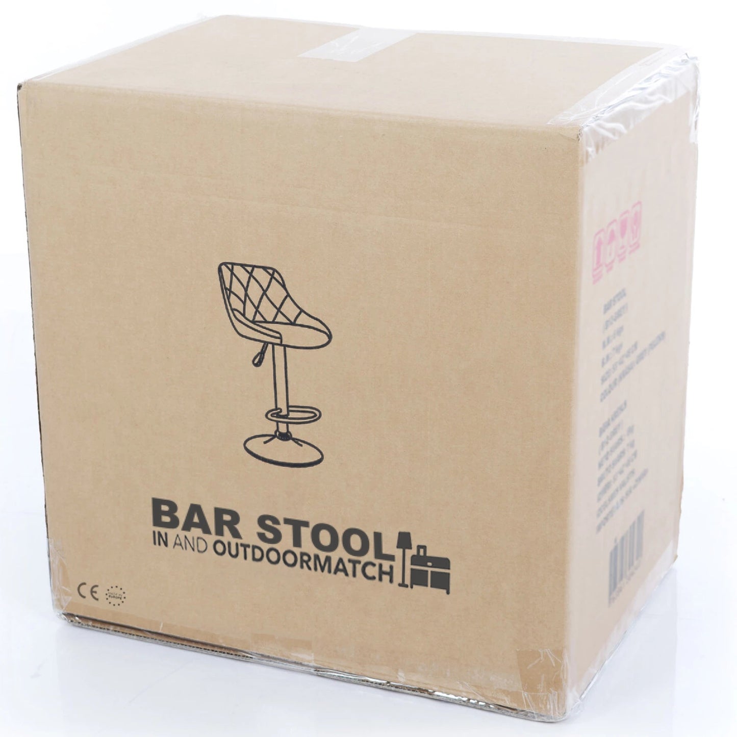In And OutdoorMatch Barkruk Reagan - Set van 1 - Ergonomisch - Barkruk keuken of kantine - Wit - 75cm Barkrukken / hocker