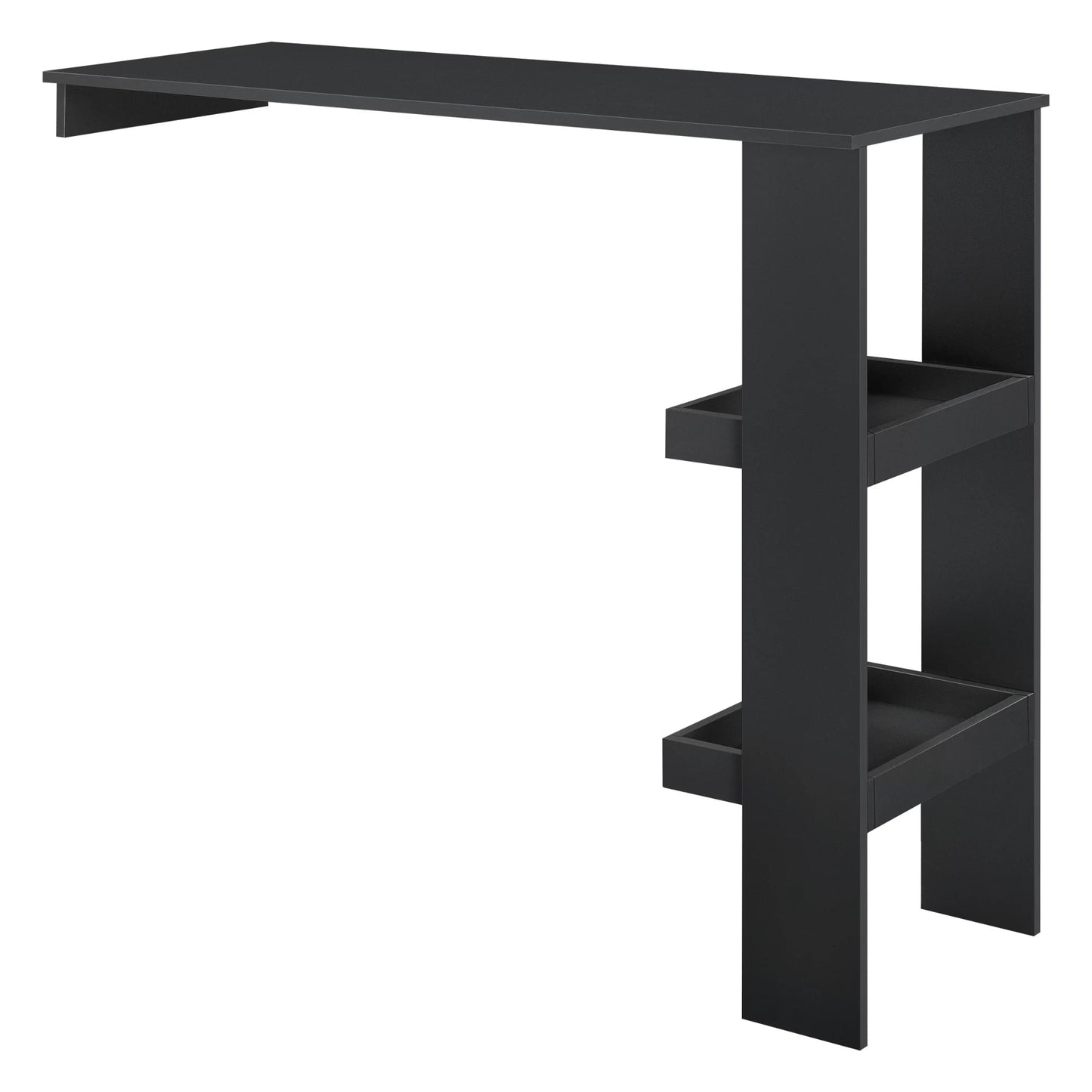 In And OutdoorMatch Bartafel Bria - Wandmontage - 120x45x106 cm - Zwart - Spaanplaat - Ruimtebesparend ontwerp Bar table