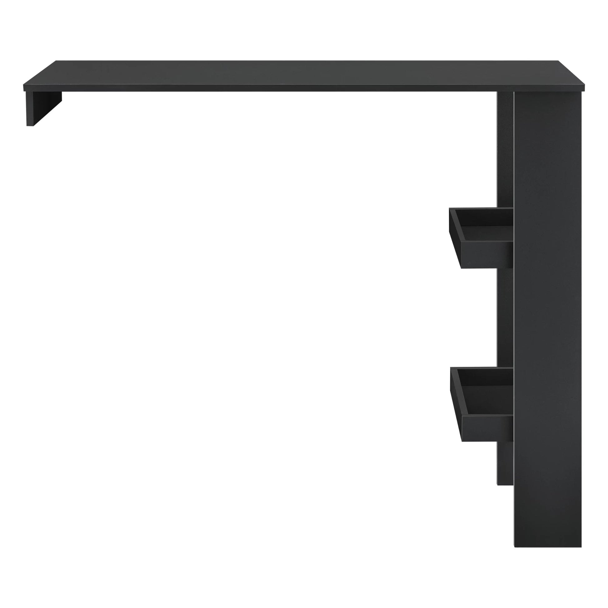 In And OutdoorMatch Bartafel Bria - Wandmontage - 120x45x106 cm - Zwart - Spaanplaat - Ruimtebesparend ontwerp Bar table