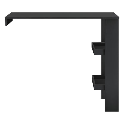 In And OutdoorMatch Bartafel Bria - Wandmontage - 120x45x106 cm - Zwart - Spaanplaat - Ruimtebesparend ontwerp Bar table