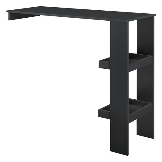 In And OutdoorMatch Bartafel Bria - Wandmontage - 120x45x106 cm - Zwart - Spaanplaat - Ruimtebesparend ontwerp Bar table