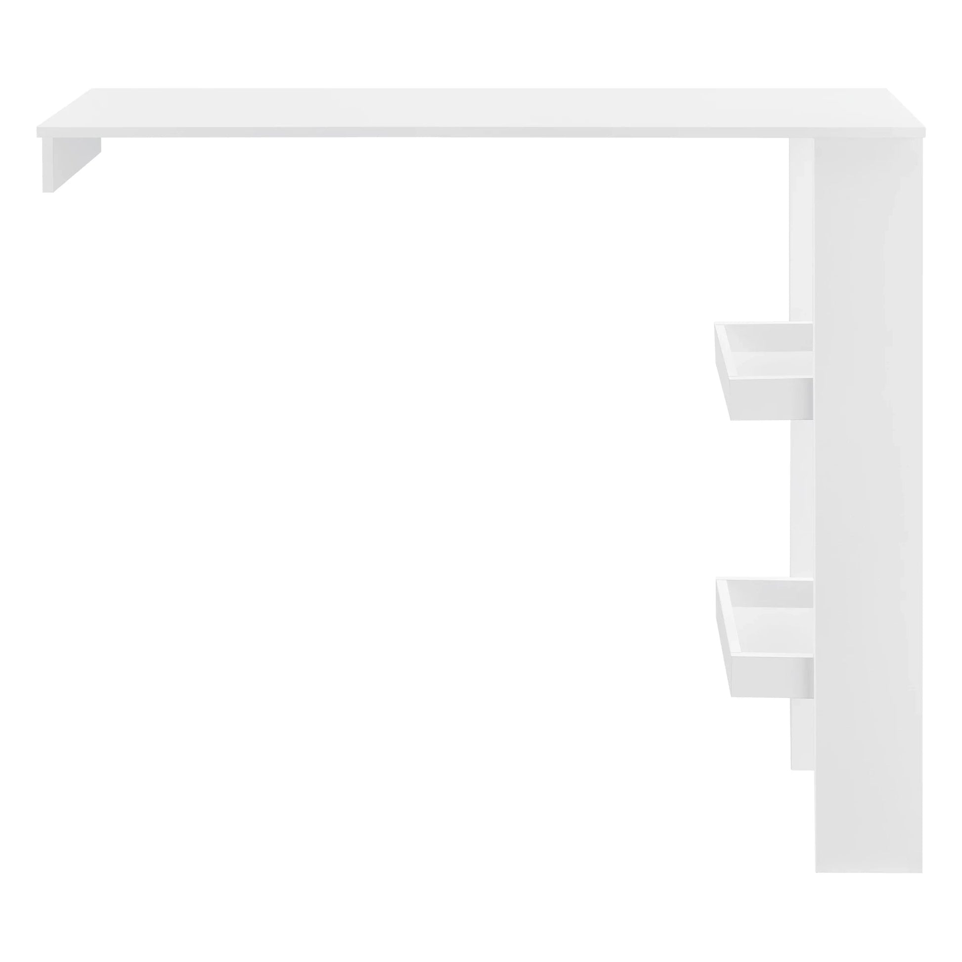 In And OutdoorMatch Bartafel Elliott - Wandmontage - 120x45x106 cm - Wit - Spaanplaat - Ruimtebesparend ontwerp Bar table
