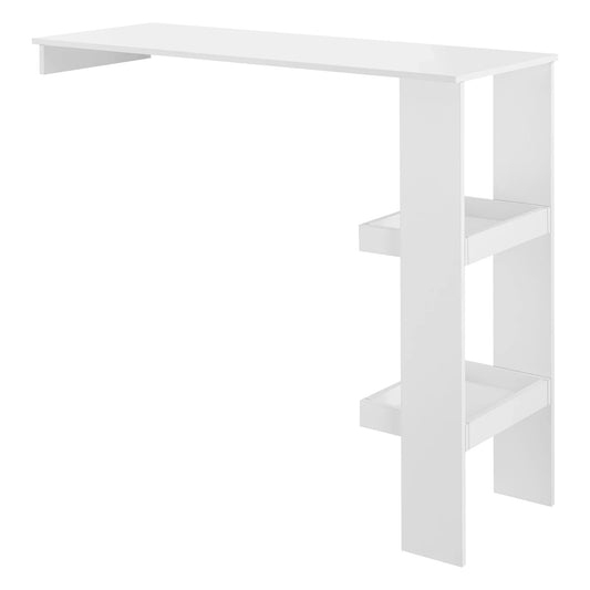 In And OutdoorMatch Bartafel Elliott - Wandmontage - 120x45x106 cm - Wit - Spaanplaat - Ruimtebesparend ontwerp Bar table