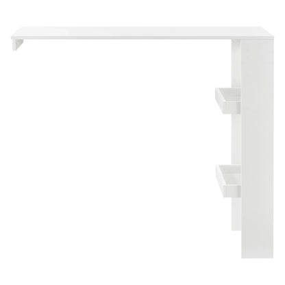 In And OutdoorMatch Bartafel Janessa - 2 Planken - Wandmontage - 120x45x106 - Wit - Modern Design Bar table