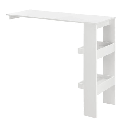 In And OutdoorMatch Bartafel Janessa - 2 Planken - Wandmontage - 120x45x106 - Wit - Modern Design Bar table