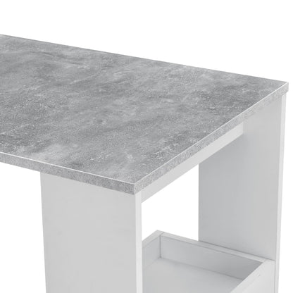 In And OutdoorMatch Bartafel Kaylee - Wandmontage - 120x45x106 cm - Wit en Betonlook - Spaanplaat - Modern Design Bar table
