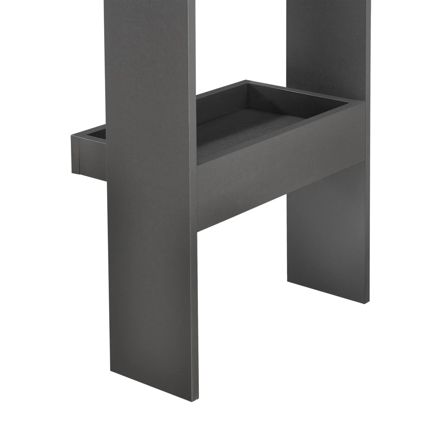 In And OutdoorMatch Bartafel Leopoldo - Wandmontage - 120x45x106 cm - Donkergrijs - Spaanplaat - Stijlvol Design Bar table