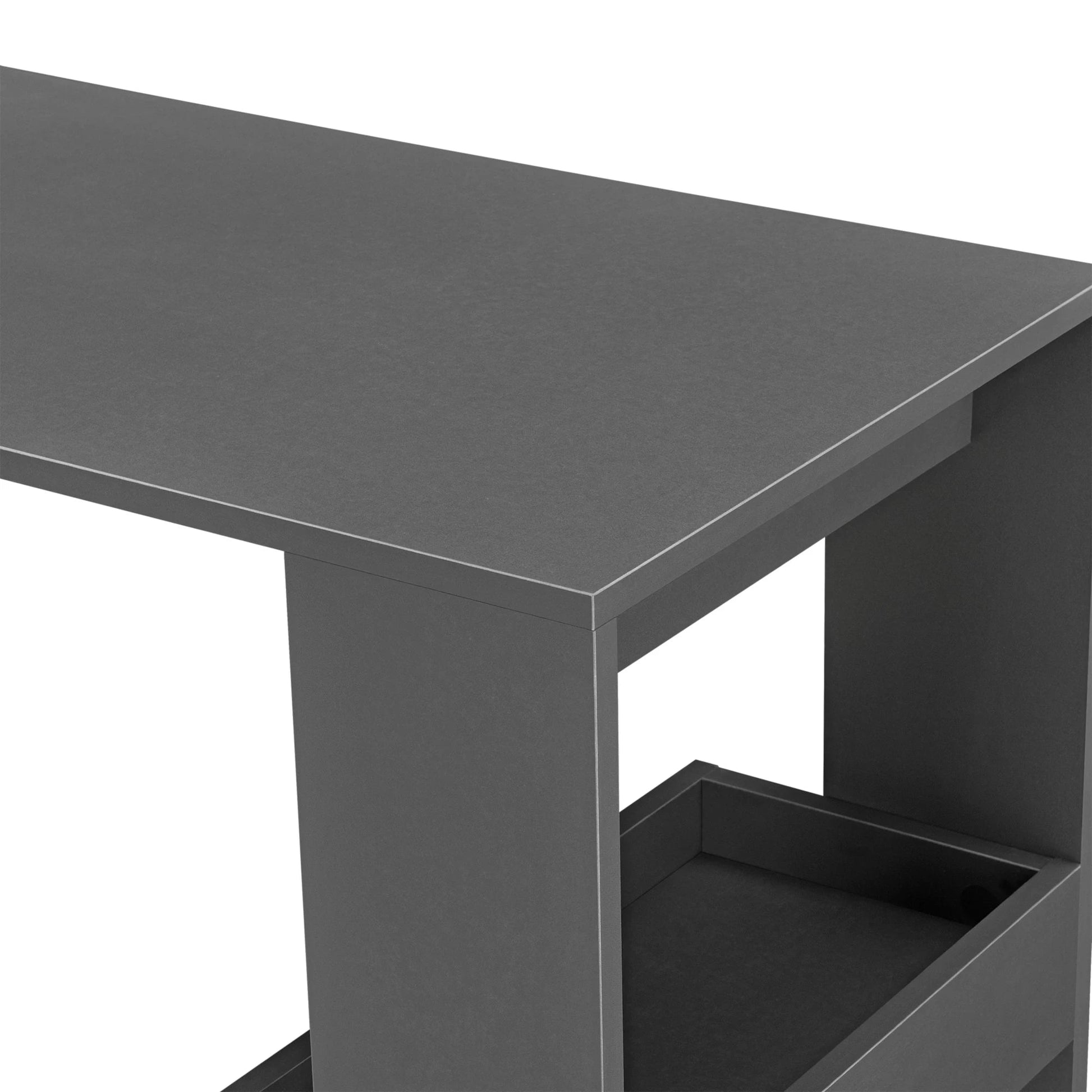 In And OutdoorMatch Bartafel Leopoldo - Wandmontage - 120x45x106 cm - Donkergrijs - Spaanplaat - Stijlvol Design Bar table