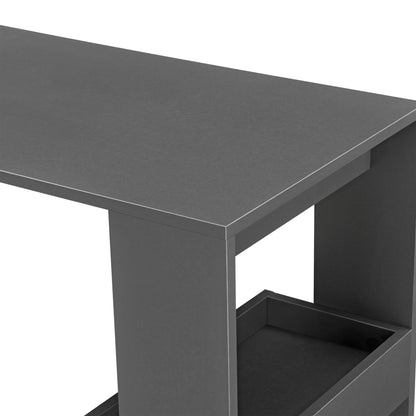 In And OutdoorMatch Bartafel Leopoldo - Wandmontage - 120x45x106 cm - Donkergrijs - Spaanplaat - Stijlvol Design Bar table