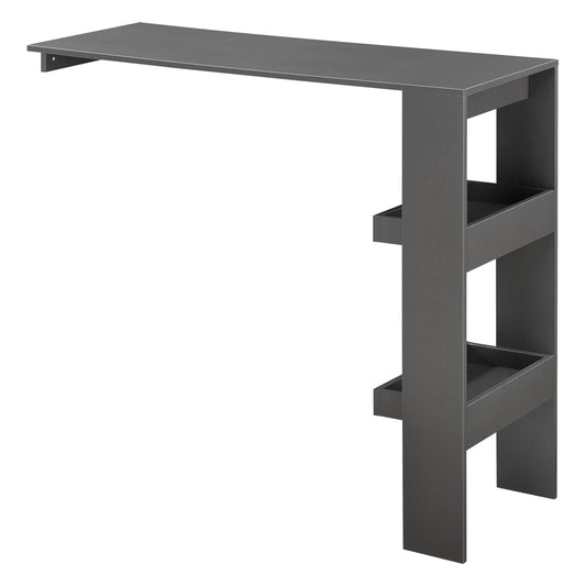 In And OutdoorMatch Bartafel Leopoldo - Wandmontage - 120x45x106 cm - Donkergrijs - Spaanplaat - Stijlvol Design Bar table