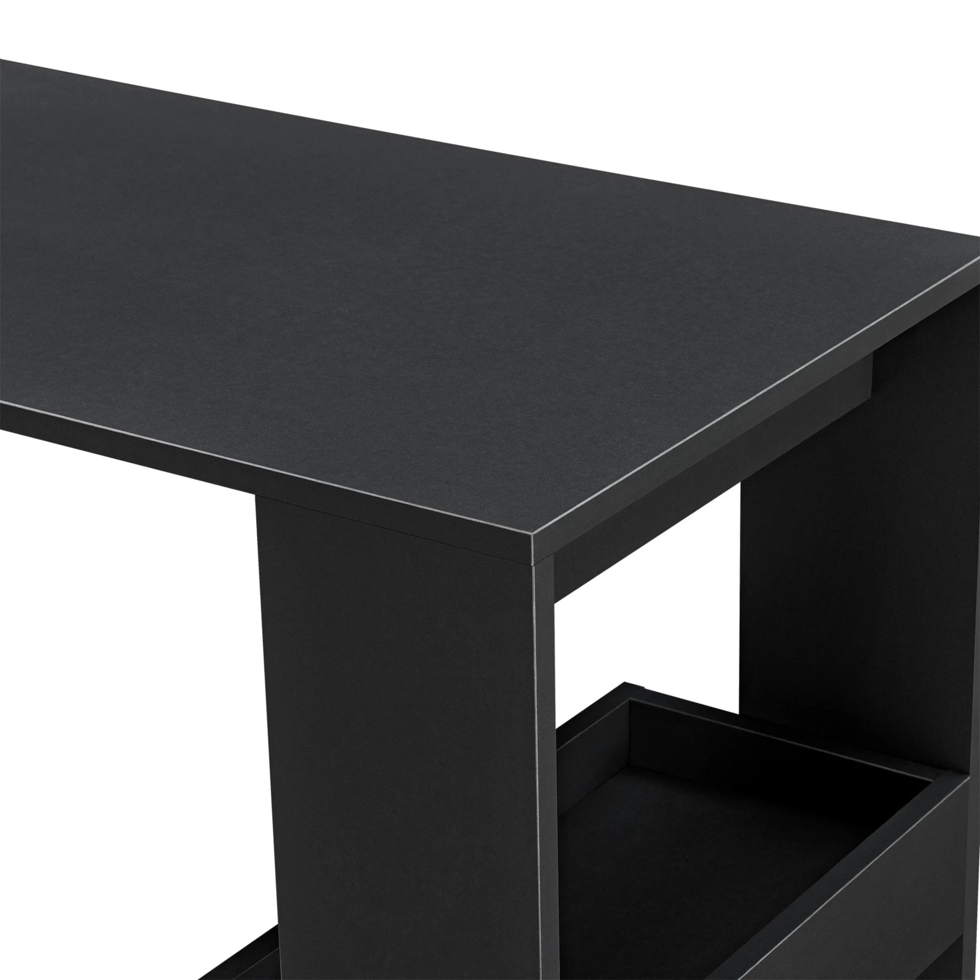 In And OutdoorMatch Bartafel Troy - Voor wandmontage - 120x45x106 cm - Zwart - Ruimtebesparend ontwerp Bar table