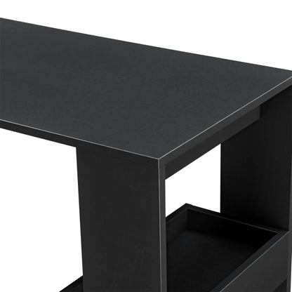 In And OutdoorMatch Bartafel Troy - Voor wandmontage - 120x45x106 cm - Zwart - Ruimtebesparend ontwerp Bar table