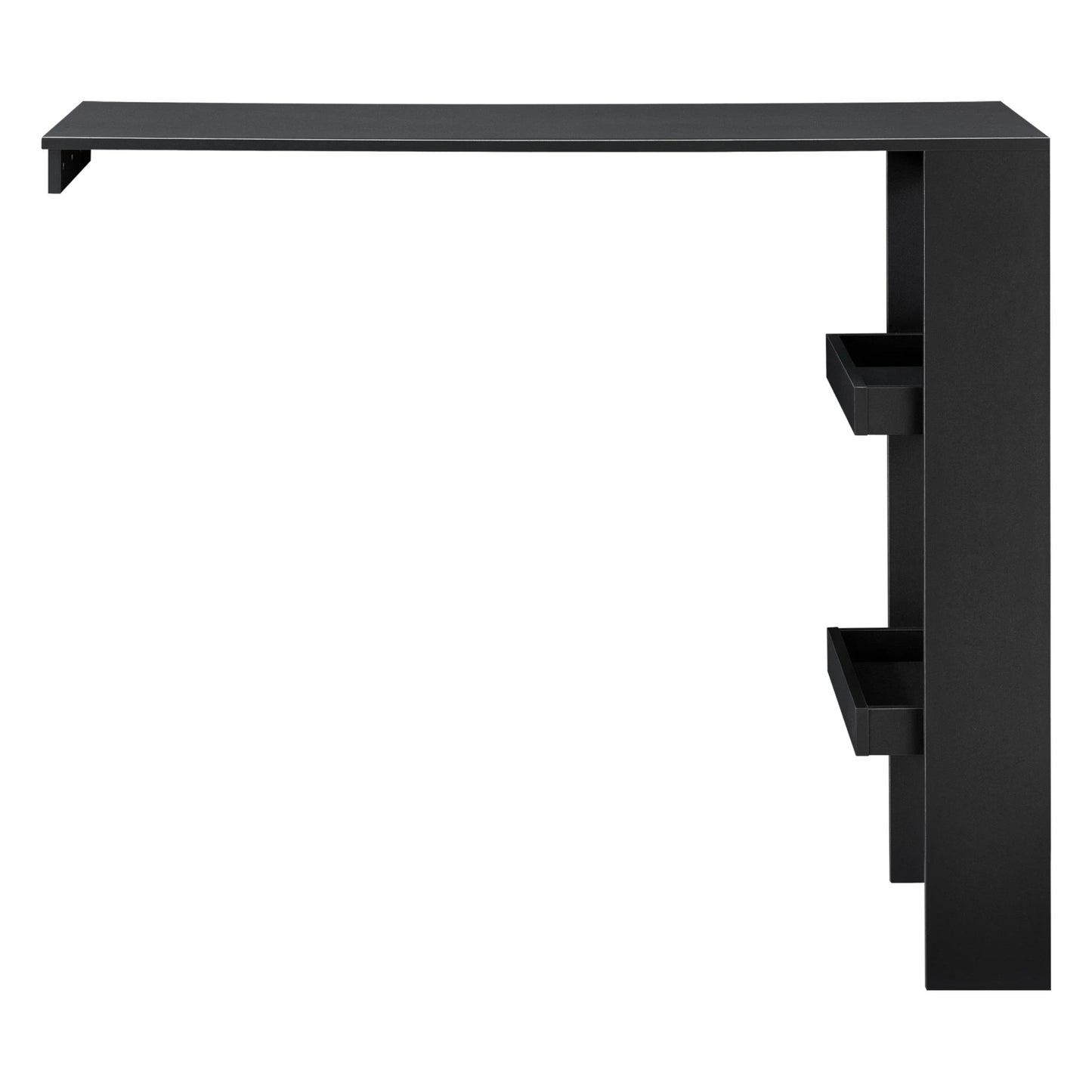 In And OutdoorMatch Bartafel Troy - Voor wandmontage - 120x45x106 cm - Zwart - Ruimtebesparend ontwerp Bar table
