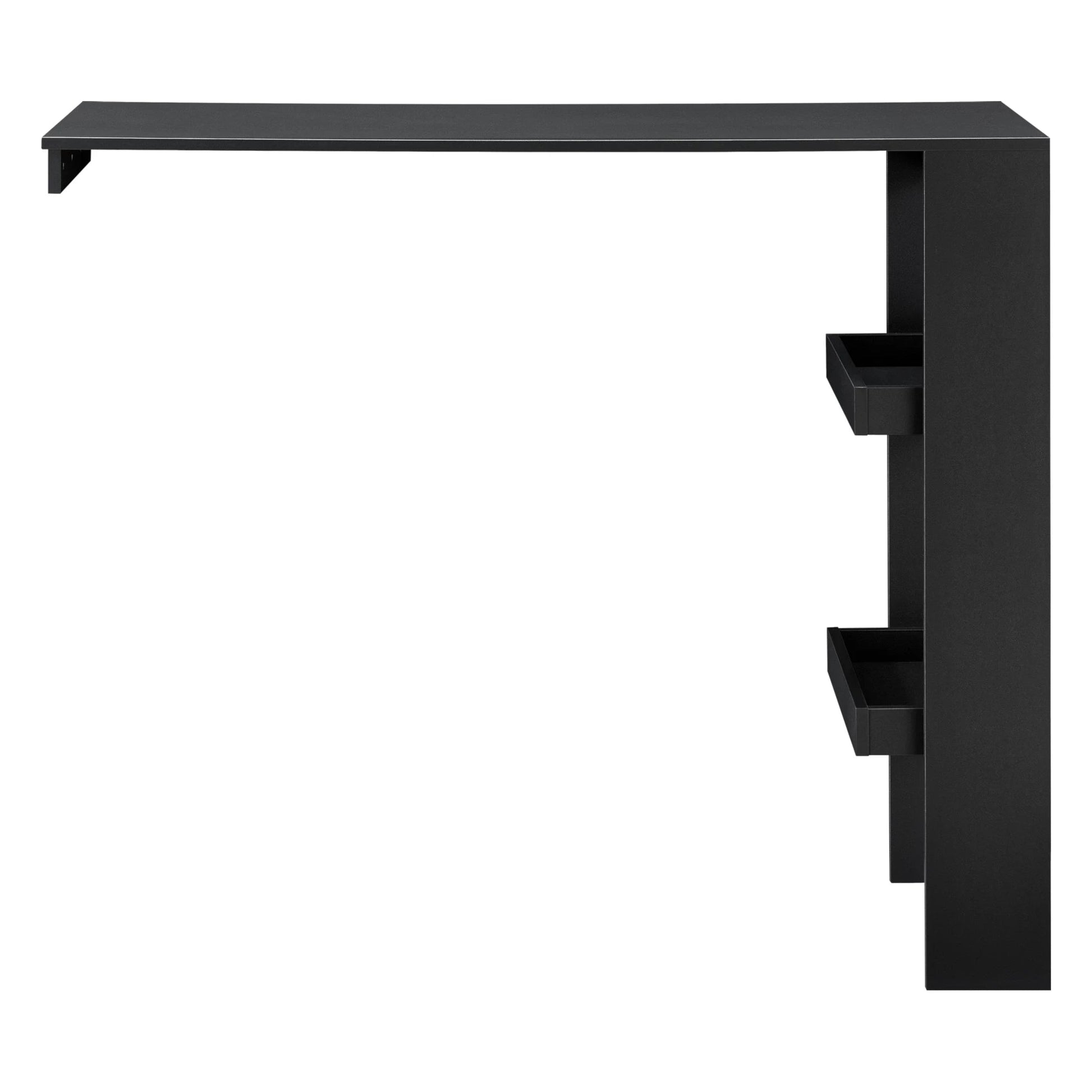 In And OutdoorMatch Bartafel Troy - Voor wandmontage - 120x45x106 cm - Zwart - Ruimtebesparend ontwerp Bar table