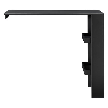 In And OutdoorMatch Bartafel Troy - Voor wandmontage - 120x45x106 cm - Zwart - Ruimtebesparend ontwerp Bar table
