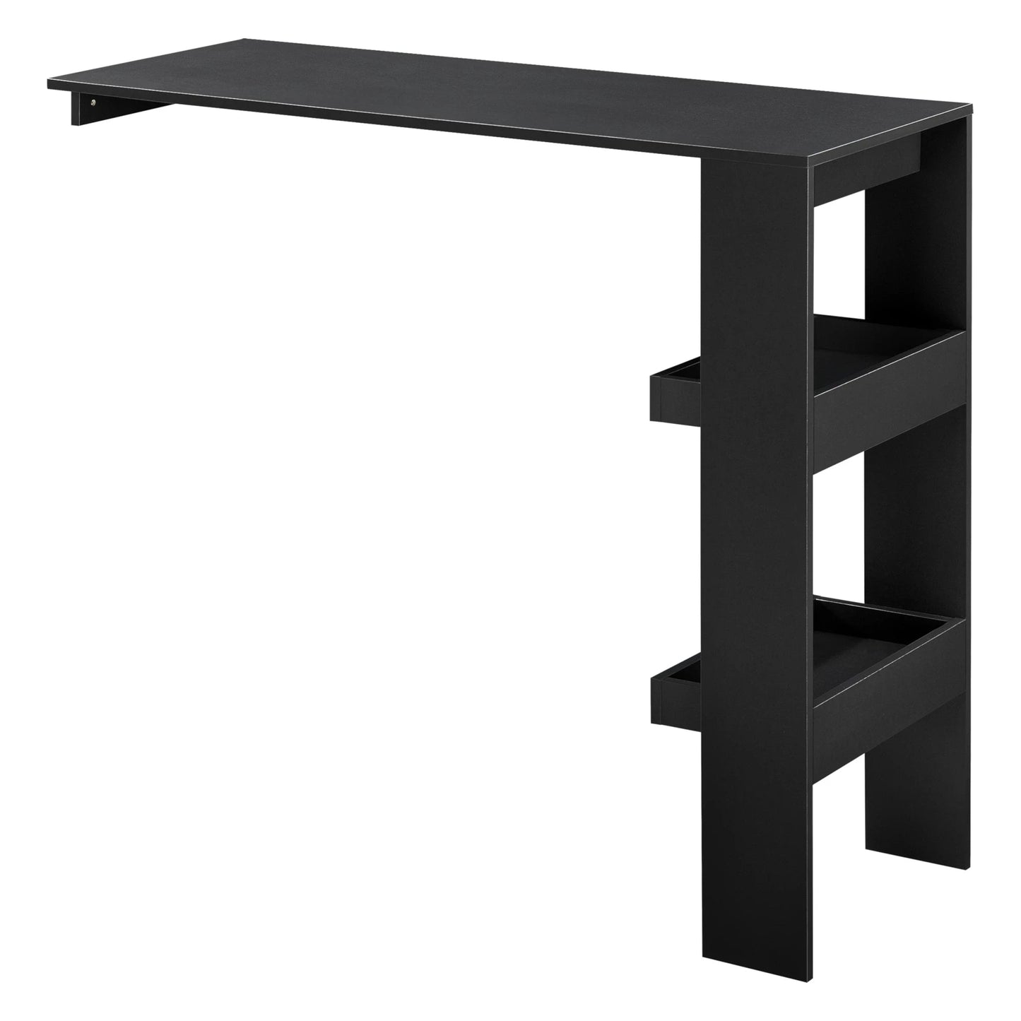 In And OutdoorMatch Bartafel Troy - Voor wandmontage - 120x45x106 cm - Zwart - Ruimtebesparend ontwerp Bar table