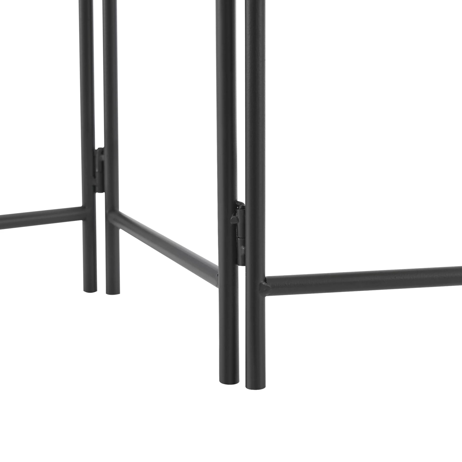 In And OutdoorMatch Bloempot Ariane - Op Standaard - 69x69x20 cm - Zwart en Messing - Metaal - 3 Bloempotten - Modern Design Flowerpot