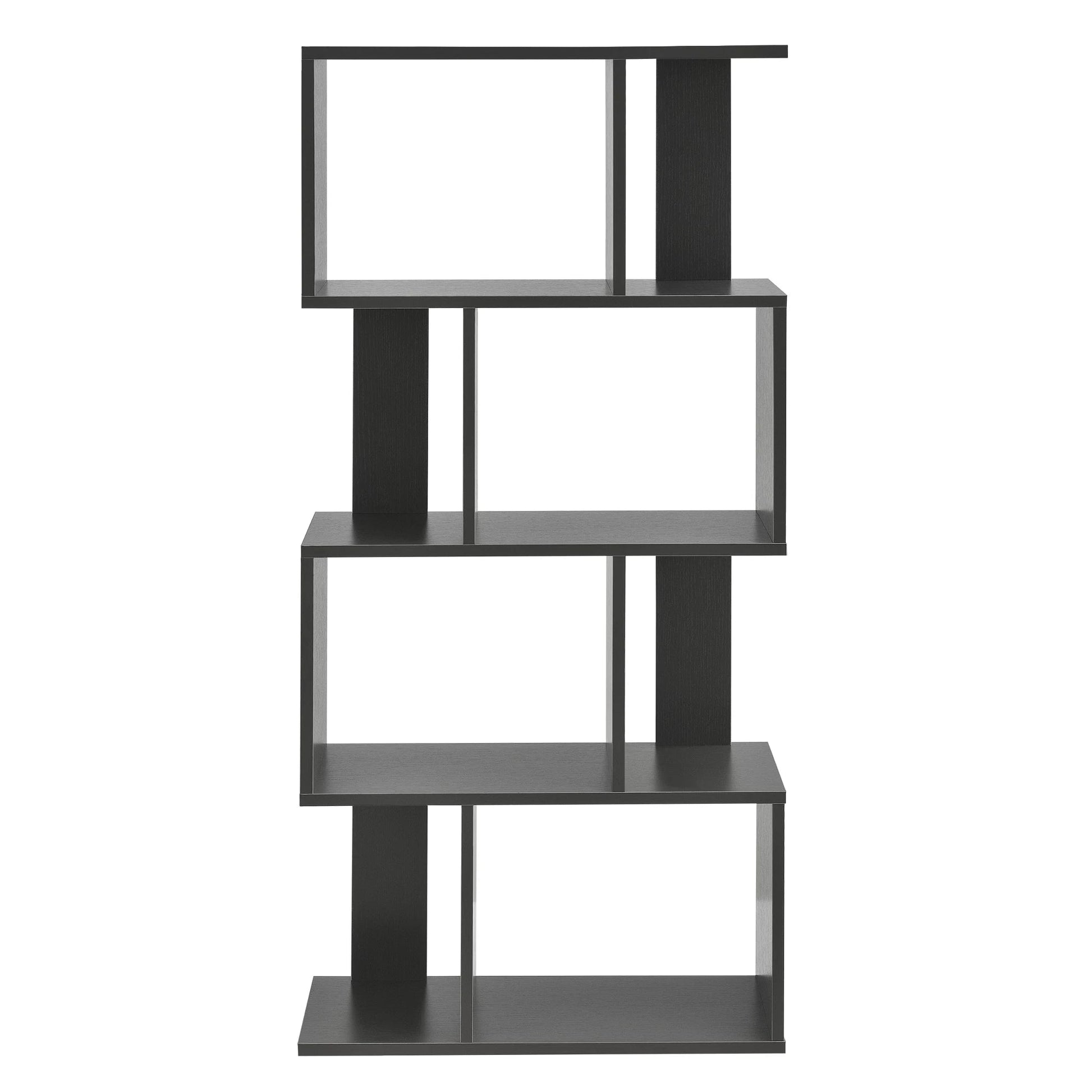 In And OutdoorMatch Boekenkast Plank Amani - 130x60x24 cm - Donkergrijs - Spaanplaat - Duurzame boekenkast - Stijlvol design Boekenplank