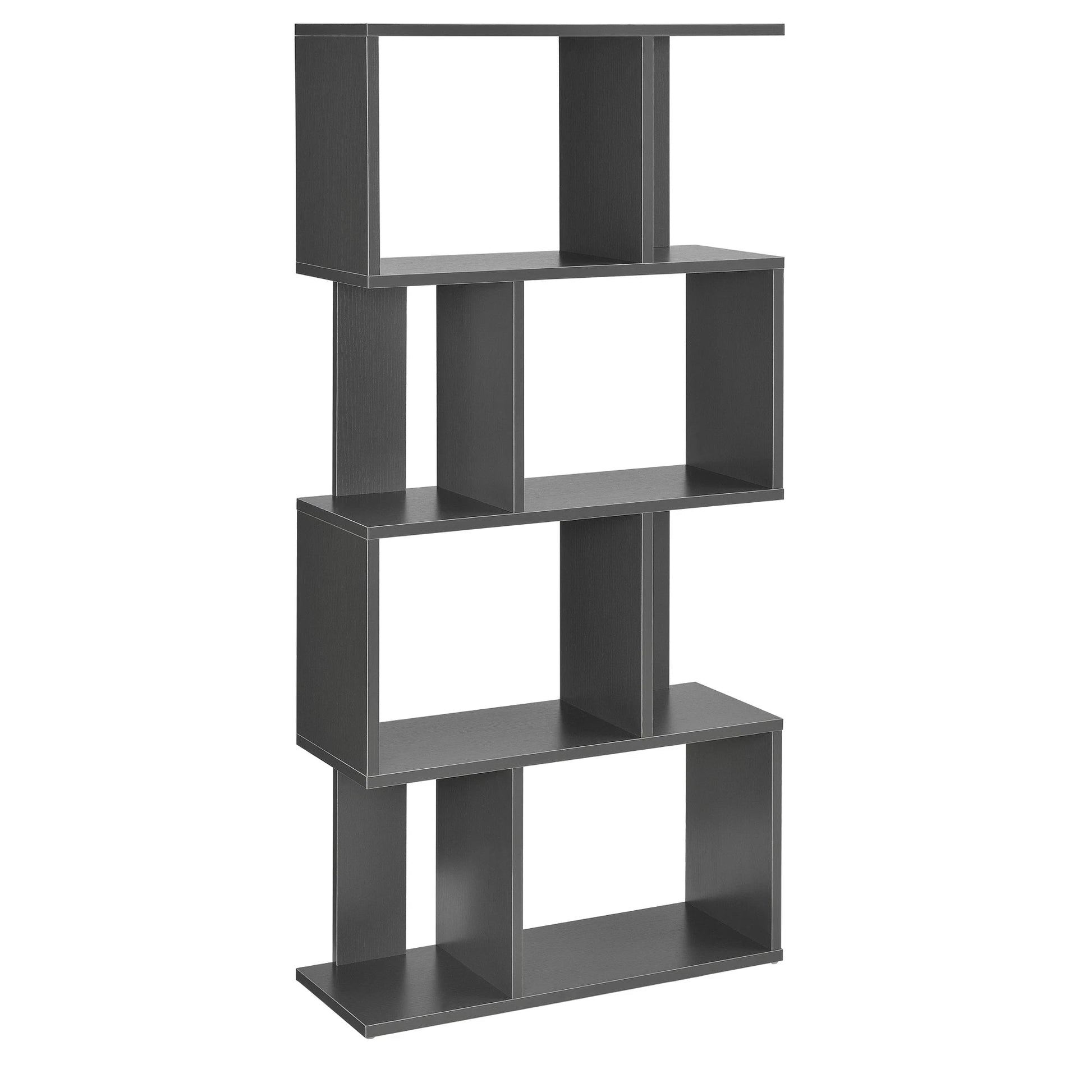 In And OutdoorMatch Boekenkast Plank Amani - 130x60x24 cm - Donkergrijs - Spaanplaat - Duurzame boekenkast - Stijlvol design Boekenplank