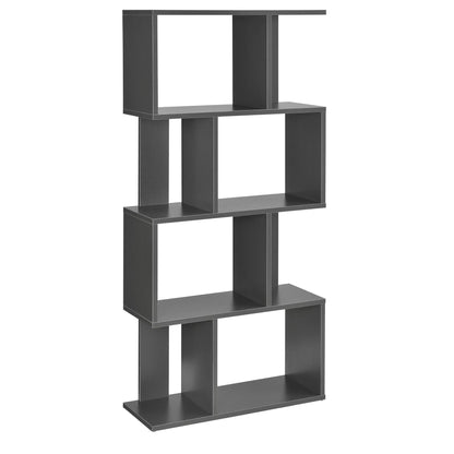 In And OutdoorMatch Boekenkast Plank Amani - 130x60x24 cm - Donkergrijs - Spaanplaat - Duurzame boekenkast - Stijlvol design Boekenplank